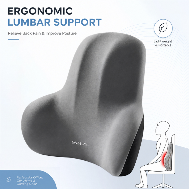 Office Furniture Direct - 메모리폼 요추 지지 쿠션 1개, 인체공학적