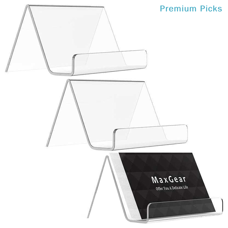 Office Furniture Direct - 휴대용 투명 아크릴 데스크탑 명함 홀더