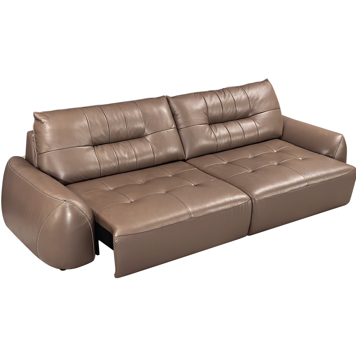 Office Furniture First - 라이트 럭셔리 가죽 소파 거실 모던