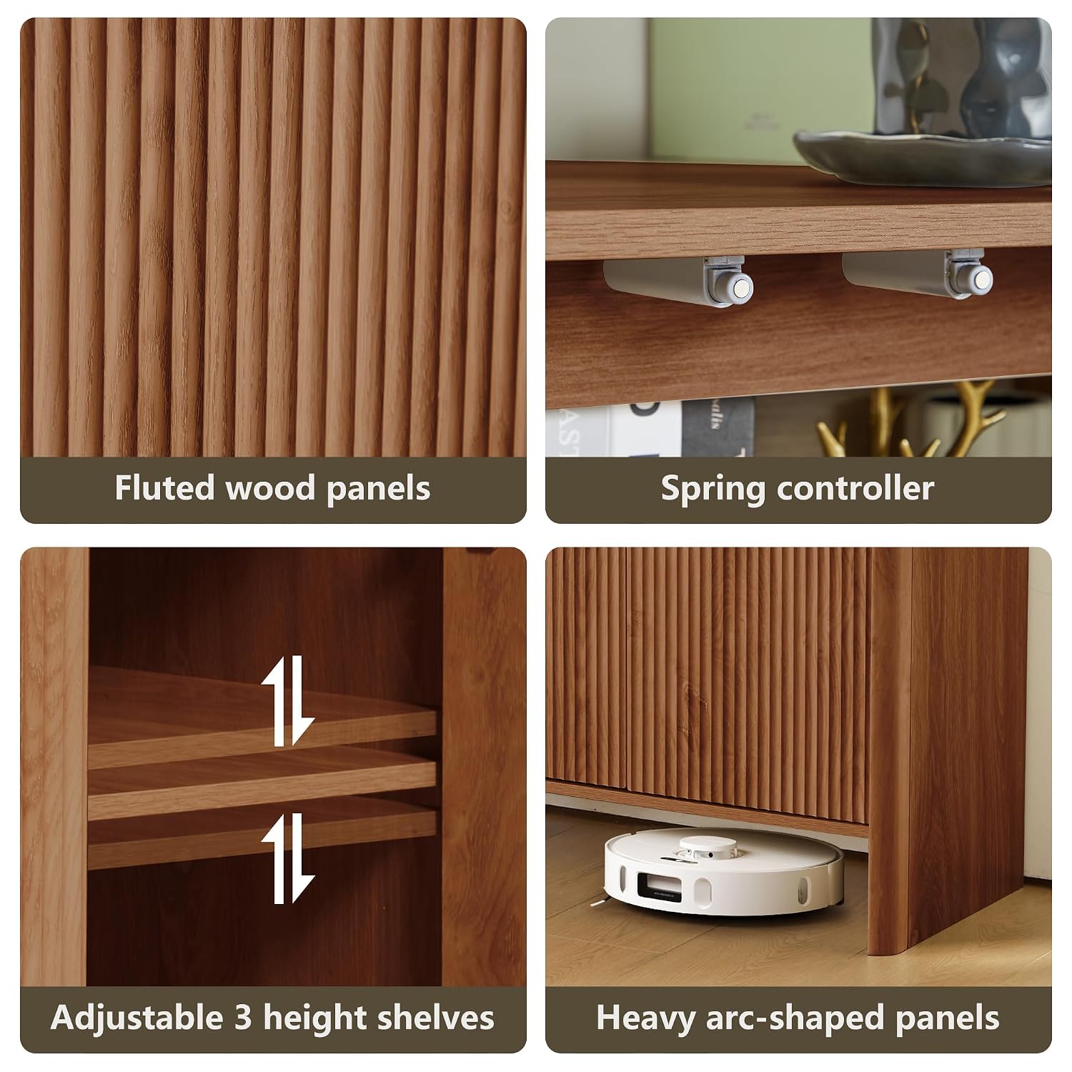 호두나무 소재의 사이드보드 수납장, 중세풍 디자인의 홈 - Credenza Office Storage 리뷰 및 가격