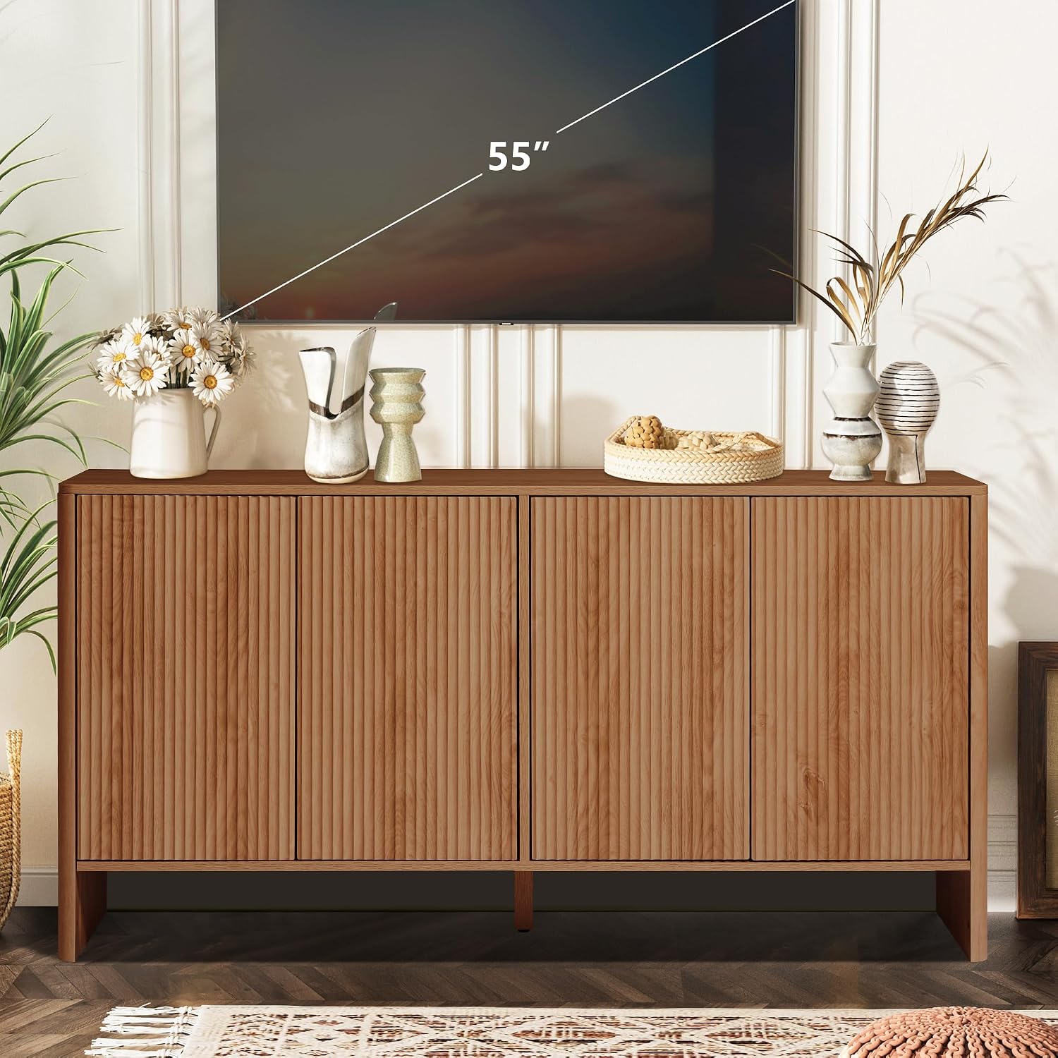 호두나무 소재의 사이드보드 수납장, 중세풍 디자인의 홈 - Credenza Office Storage 리뷰 및 가격
