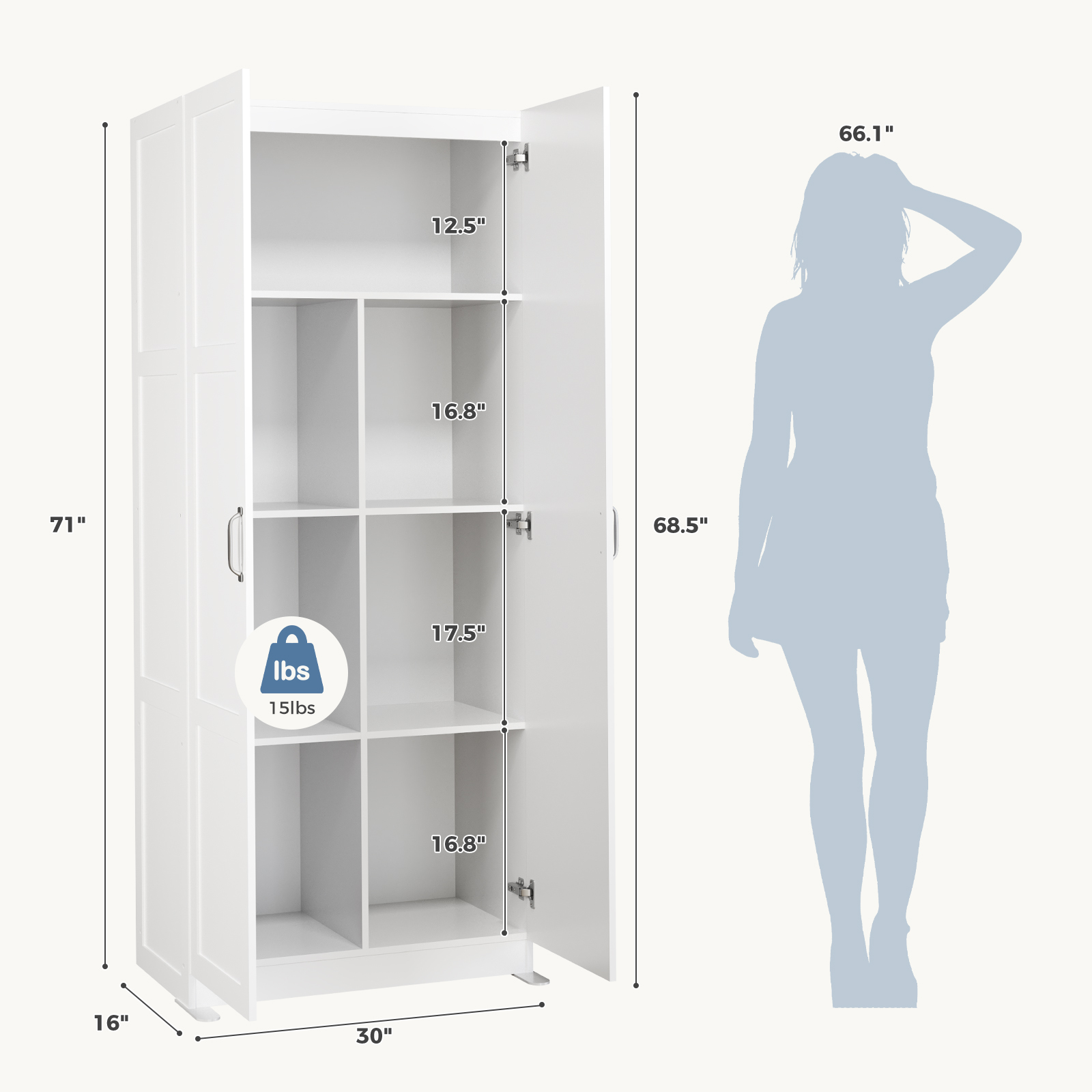 JHK 71IN 원목 거실 수납장 대용량 정리 수납 유 - Office Furniture Plan 리뷰 및 가격