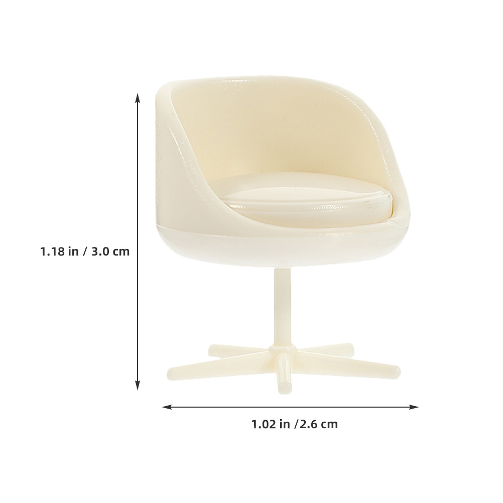 6개 미니어처 가구 모델 1:25 스케일 인형집 장식용 - Furniture Chairs For Office 리뷰 및 가격