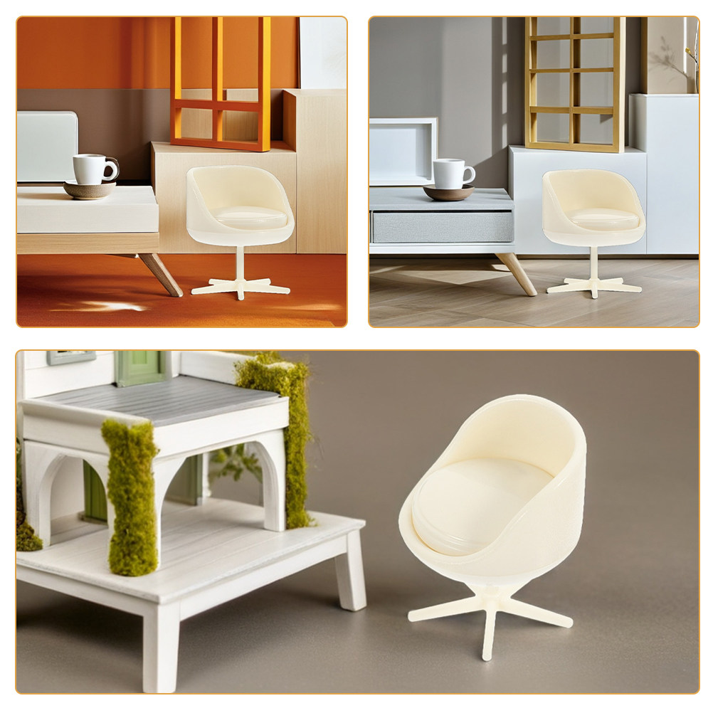 6개 미니어처 가구 모델 1:25 스케일 인형집 장식용 - Furniture Chairs For Office 리뷰 및 가격