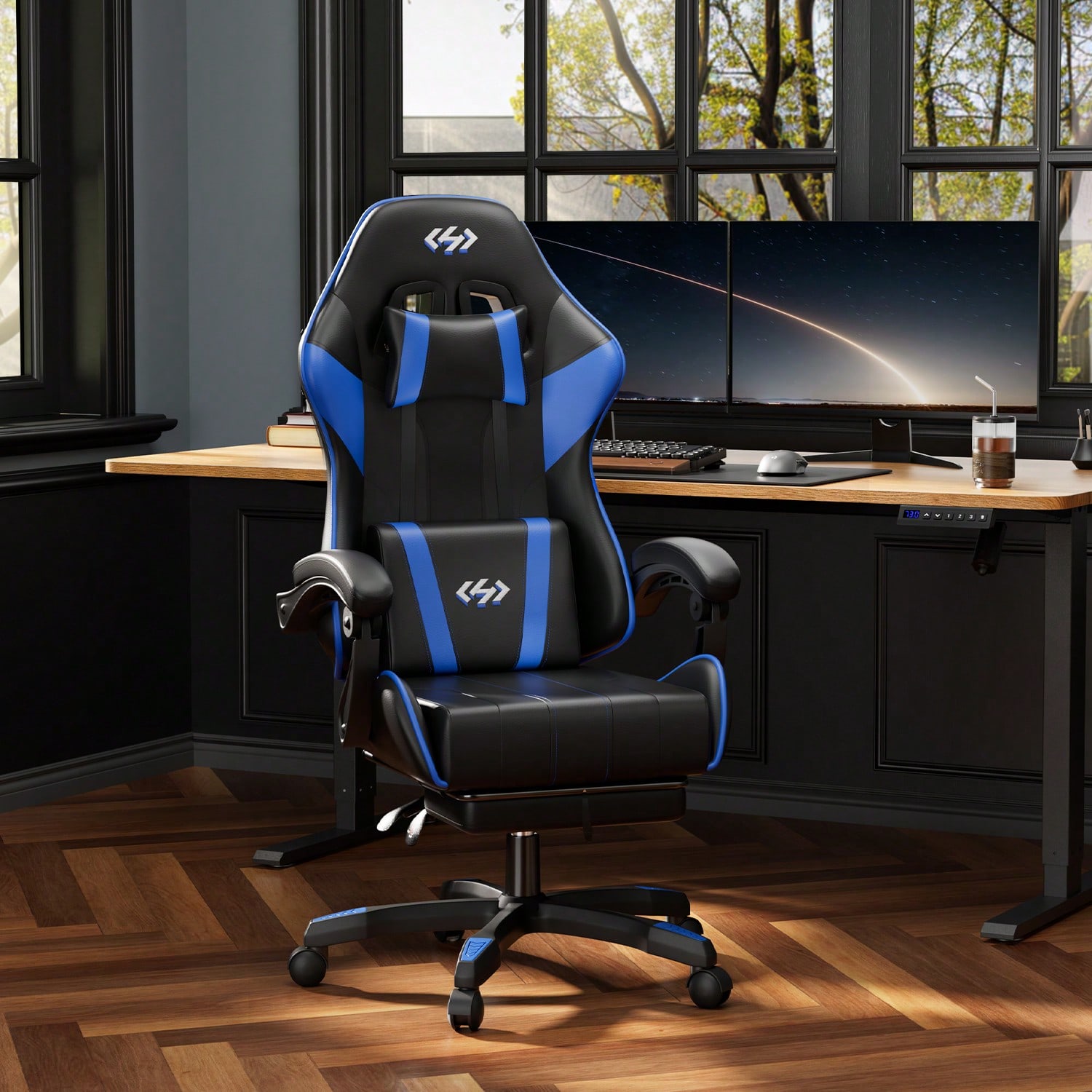 HLDIRECT 게이밍 의자, 요추 지지대 발 받침대  - Office Furniture Loft 리뷰 및 가격
