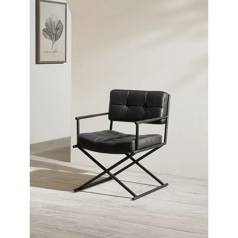 이탈리아 미니멀리스트 블랙 1층 소가죽 연철 소파 의자 - Office Furniture First 리뷰 및 가격